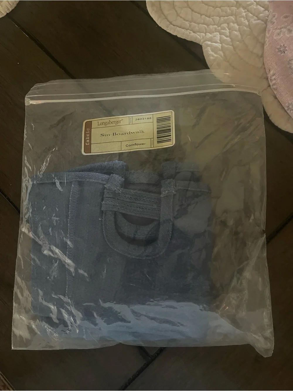 Longaberger Cornflower Blue Fabric Liner- Sm Boardwalk